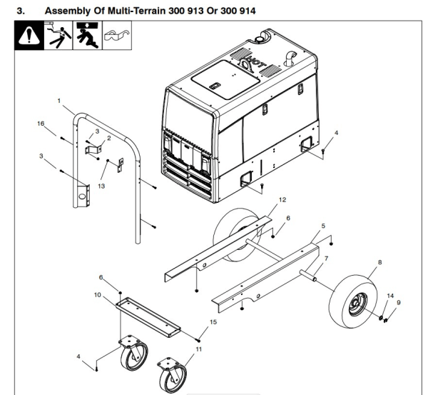 Bobcatâ„¢  TrailblazerÂ® Multi-Terrain Running Gear with Never Flatâ„¢ Tires #300914 Exploded View